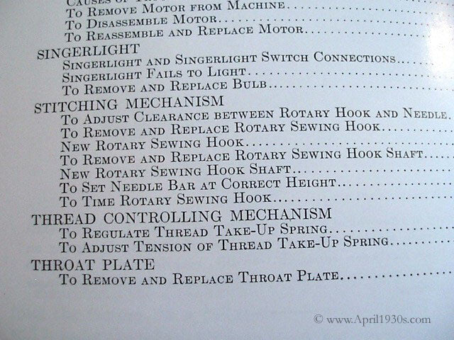 Manual, ADJUSTER'S for Singer Featherweight 221 (New) - Image 7