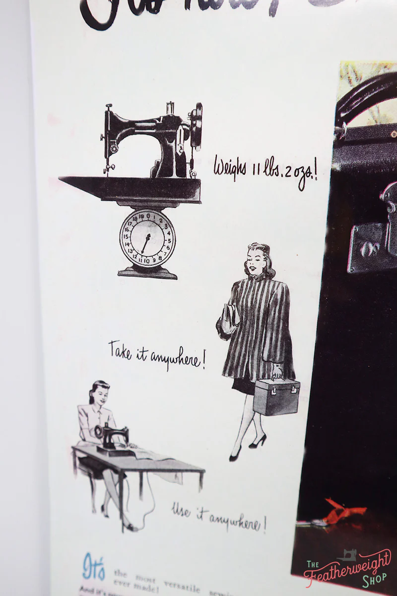 Advertisement Tin Sign, Replica Featuring the Singer Featherweight - Image 5