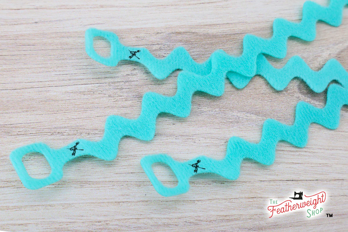Cord WRAP, Ric Rac - Set of 3 (TEAL) - Image 3