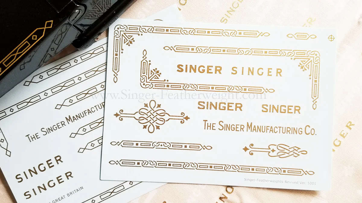 Decals, Paperclip Style for the Singer Featherweight 221, 221K, 222K Sewing Machine 1953-1961 - Image 4