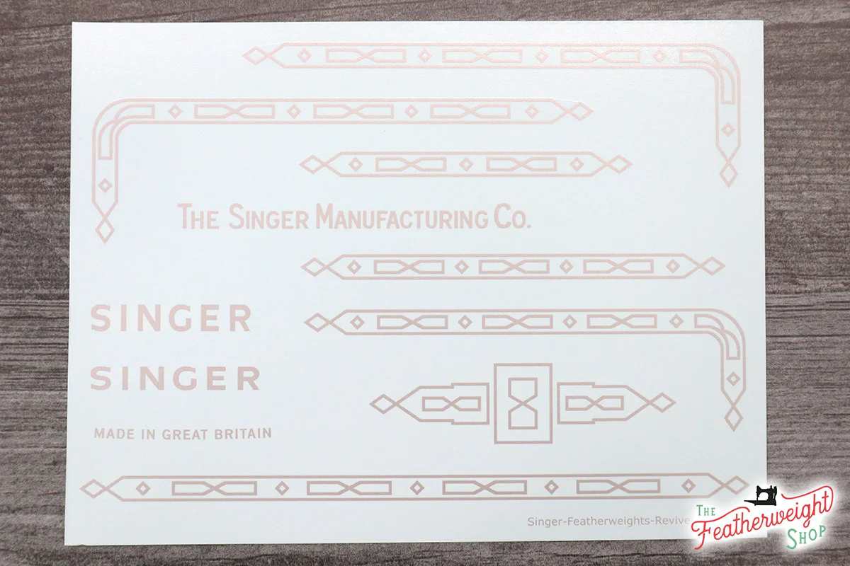 Decals, Paperclip Style for the Singer Featherweight 221, 221K, 222K Sewing Machine 1953-1961 - Image 7