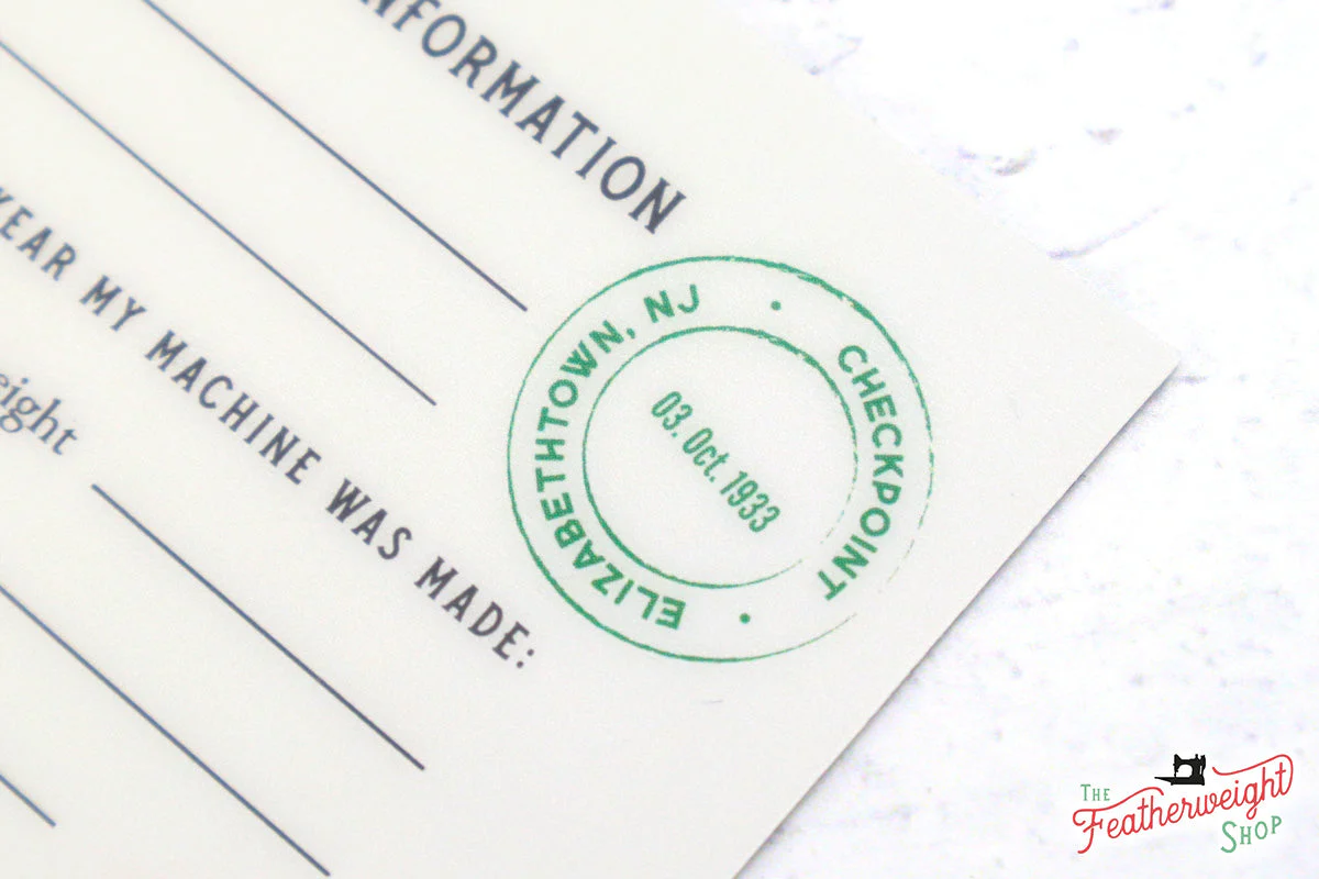 221 Luggage & I.D. Tag for Singer Featherweight - Image 6