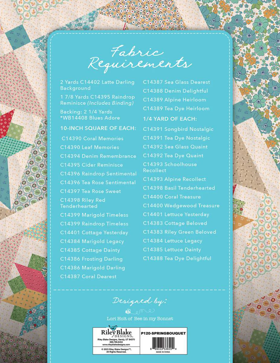 PATTERN, Spring Bouquets Quilt Pattern by Lori Holt - Image 3