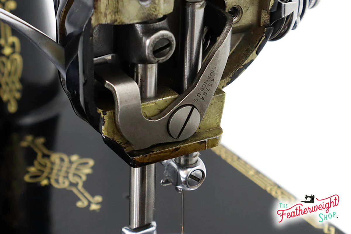 Presser Bar Releasing Lever and Spring, Singer Featherweight (Vintage Original) - Image 3