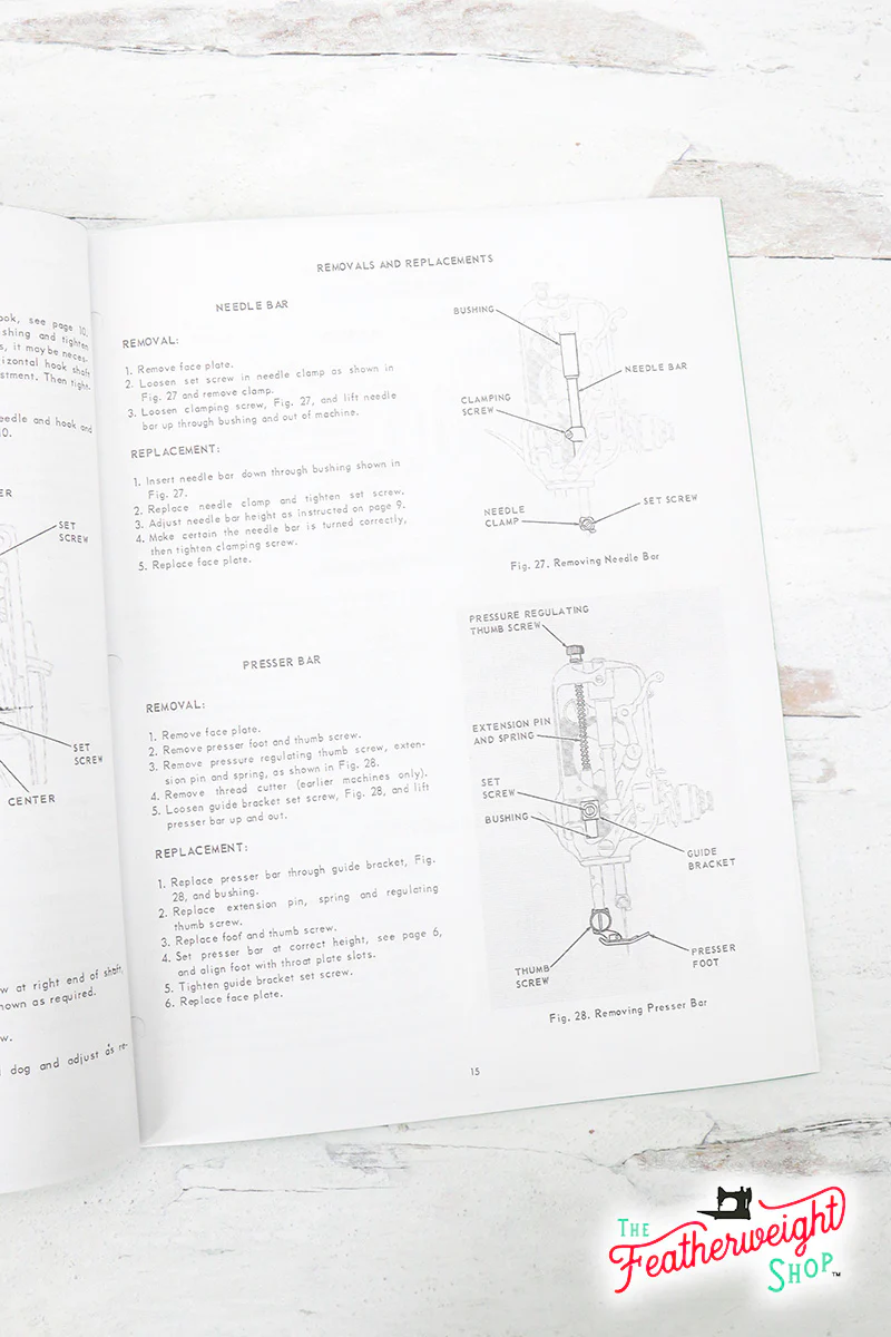 Manual, SERVICE for Singer Featherweight 221 (Facsimile) - Image 5