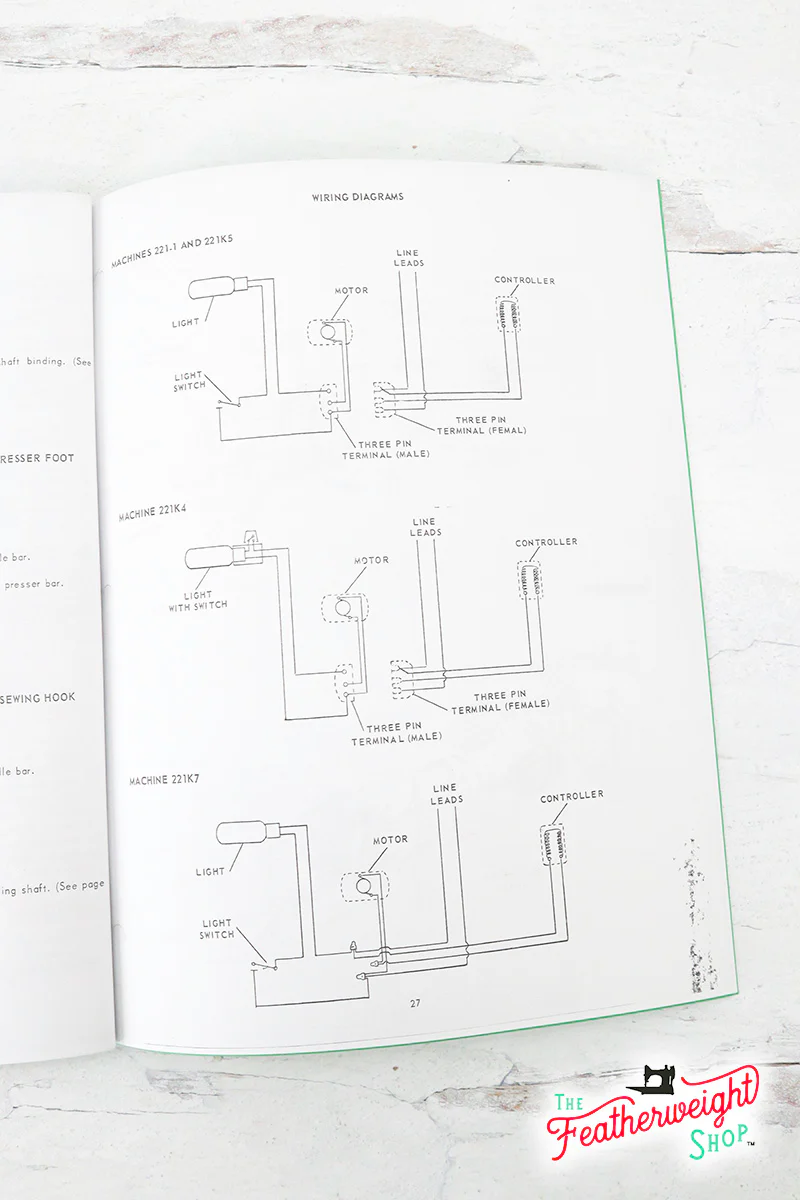 Manual, SERVICE for Singer Featherweight 221 (Facsimile) - Image 6
