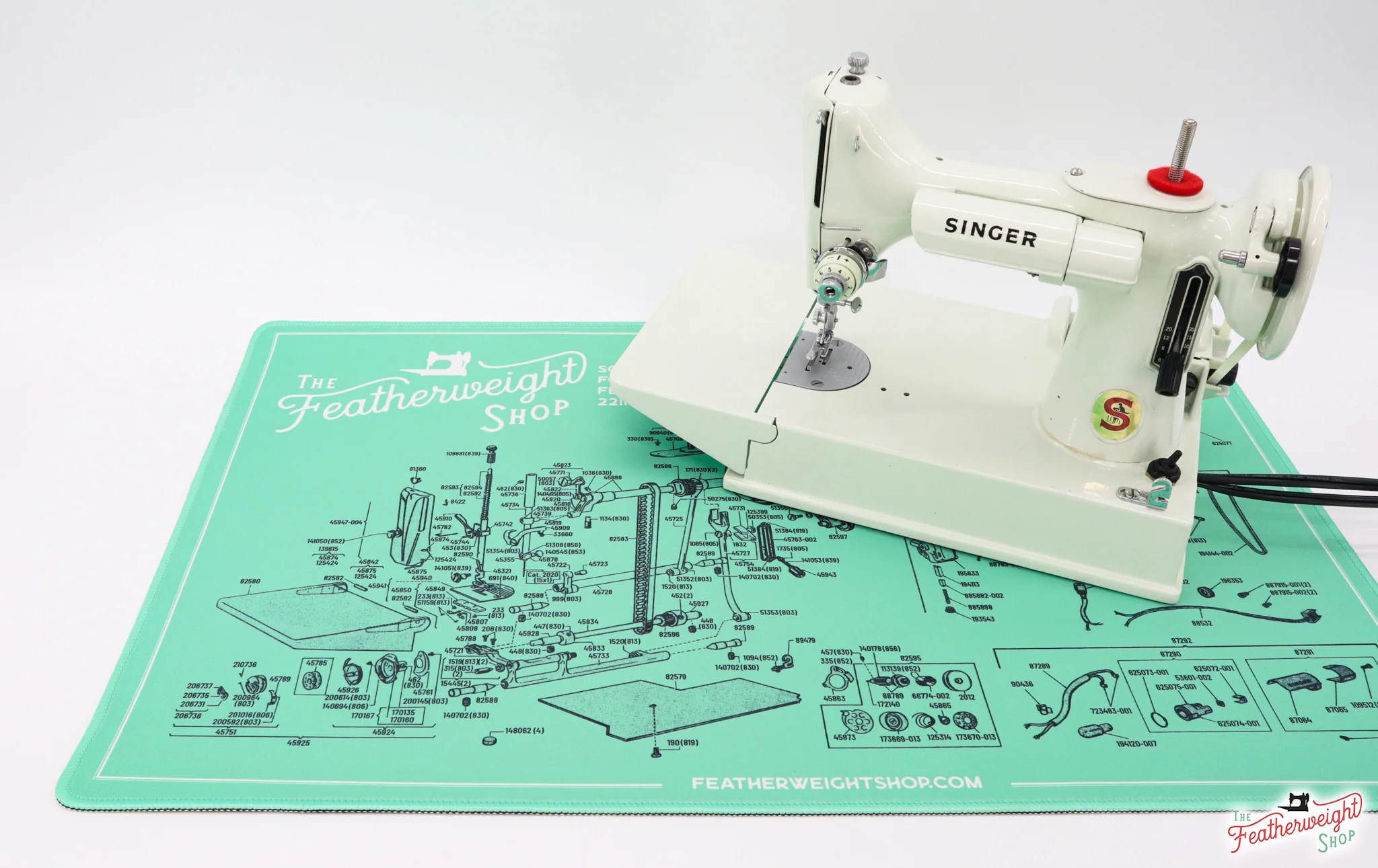 Servicing Mat - GREEN, Featherweight Schematic for White 221K7 Machine - Image 6